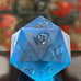 Vintage Gamescience d20 blue gem rpg ad&d dice 090724@