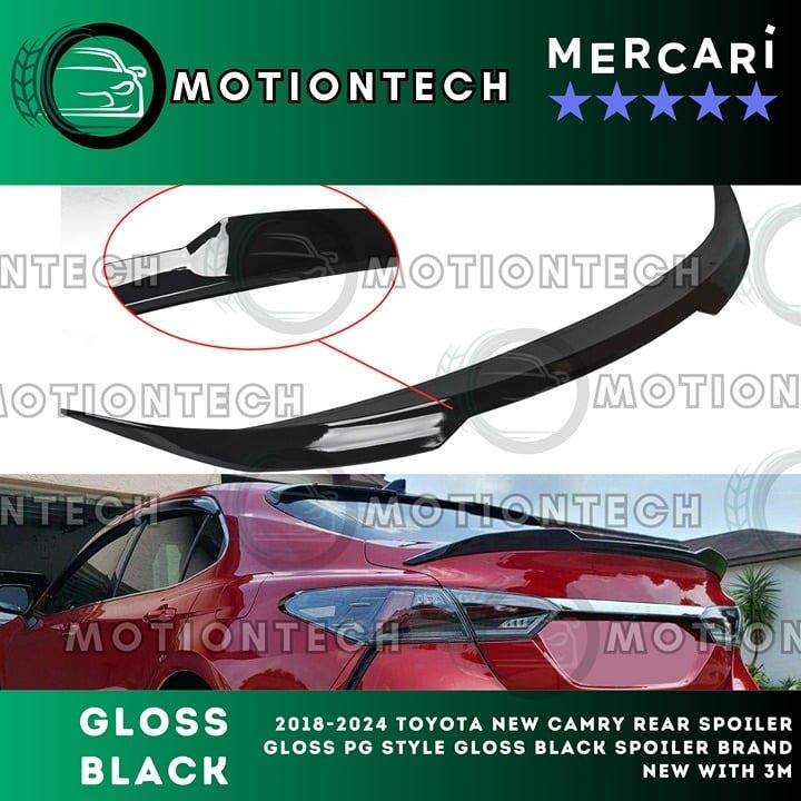 2018-2024 Toyota New Camry Rear Spoiler Gloss PG Style Gloss Black Spoiler Brand