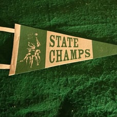 Vintage 1948 State Champs Basketball Felt Pennant