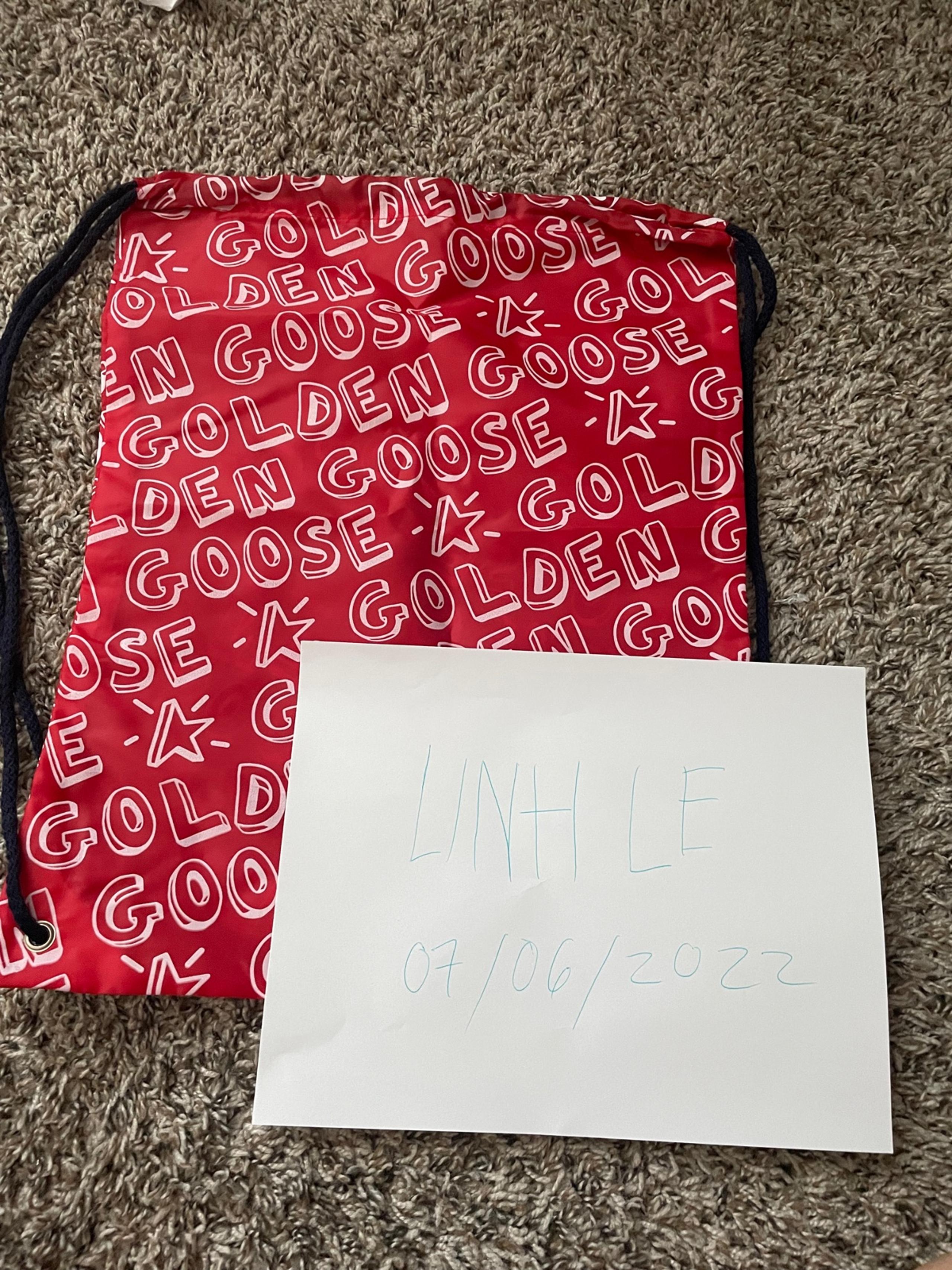 NEW AUTHENTIC GOLDEN GOOSE DRAWSTRING BAG