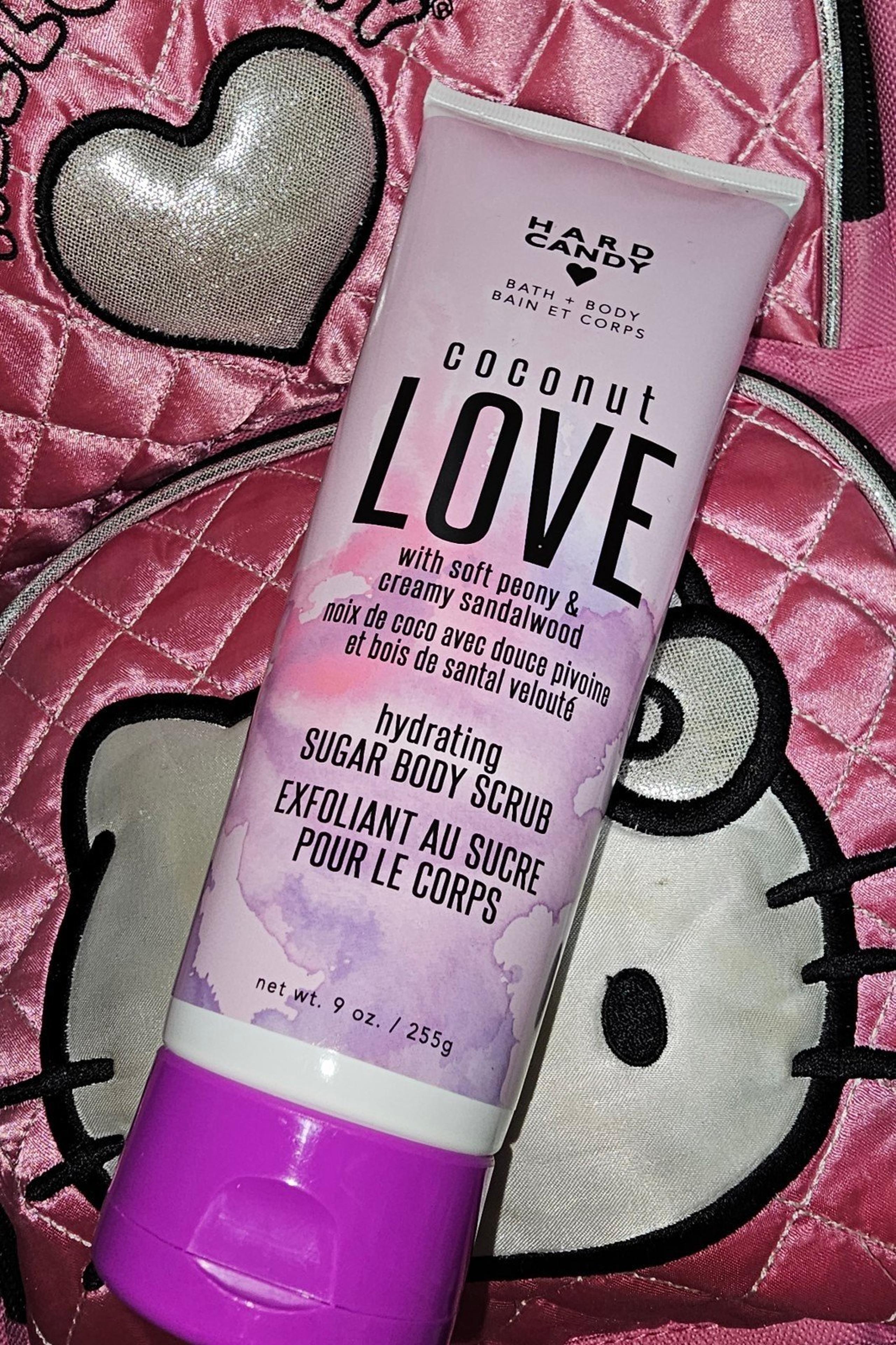 Hard candy sugar body scrub