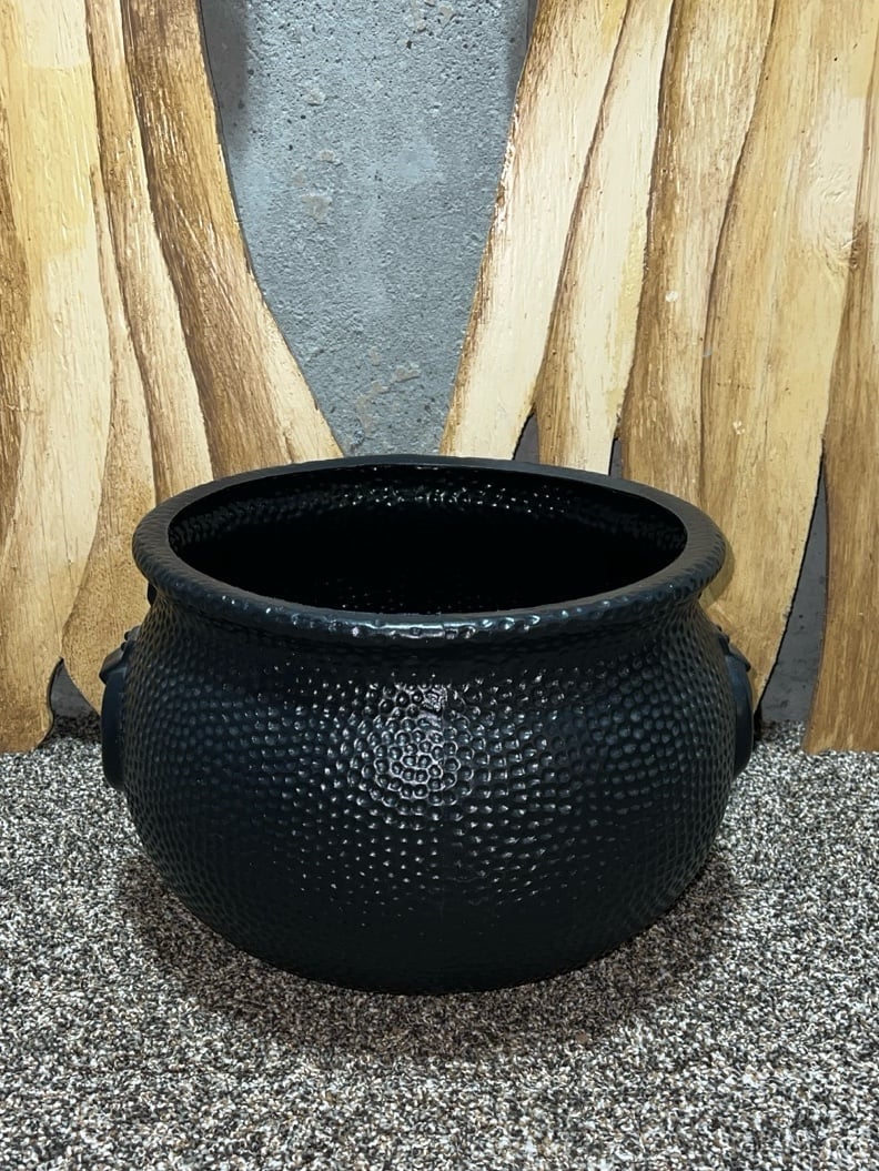 Vintage Halloween 15” Wide Black Witches Cauldron Blow Mold Made by TPI Plastics