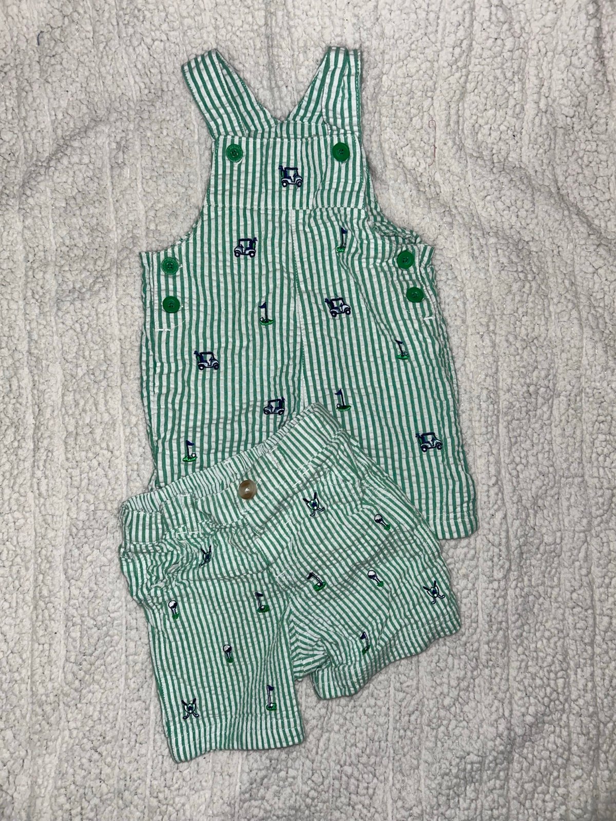 One Year Birthday Twins Golf Outfit Set 12 months