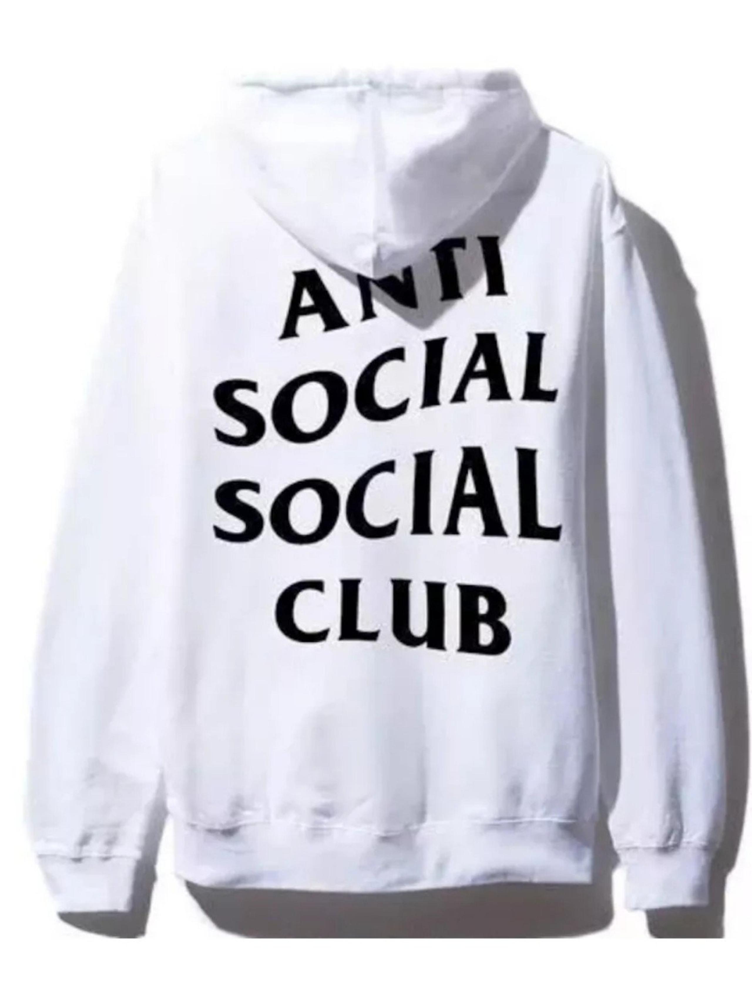 Anti Social Social Club Mens Medium Cigarette Hoodie “White” ASSC 2019