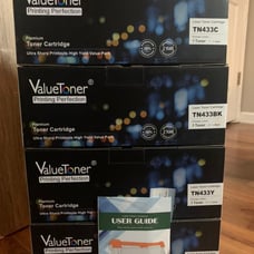 Retail-275+ BRAND NEW-NEVER USED Brother Comp. TN433 ink and cartridge. See Pic