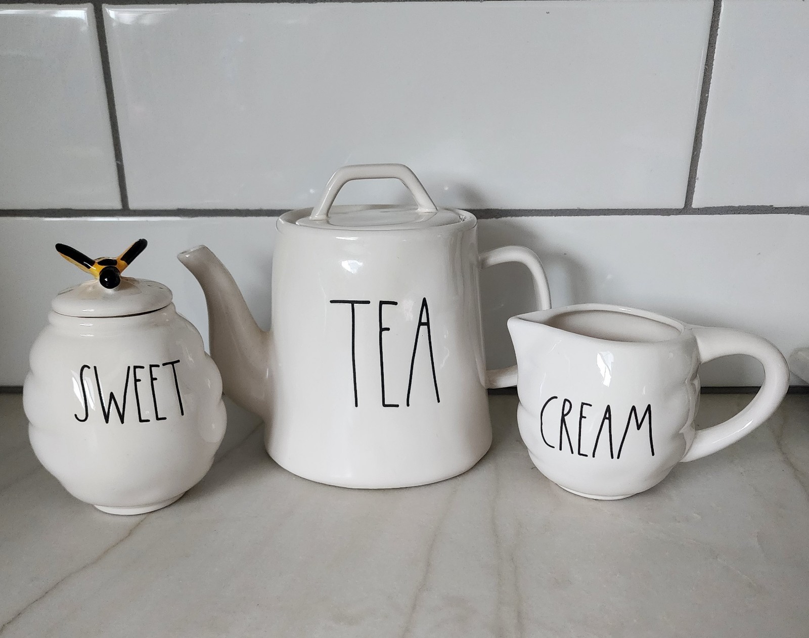 Rae Dunn Tea, Sweet, and Cream Set