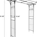 Steel Garden Trellis Patio Flower Archway Vine Arch for Weddings & Outdoor
