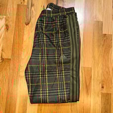 Adidas Men’s Tiro Tartan Pants Zip Leg Pockets Green Plaid Size large. NWOT