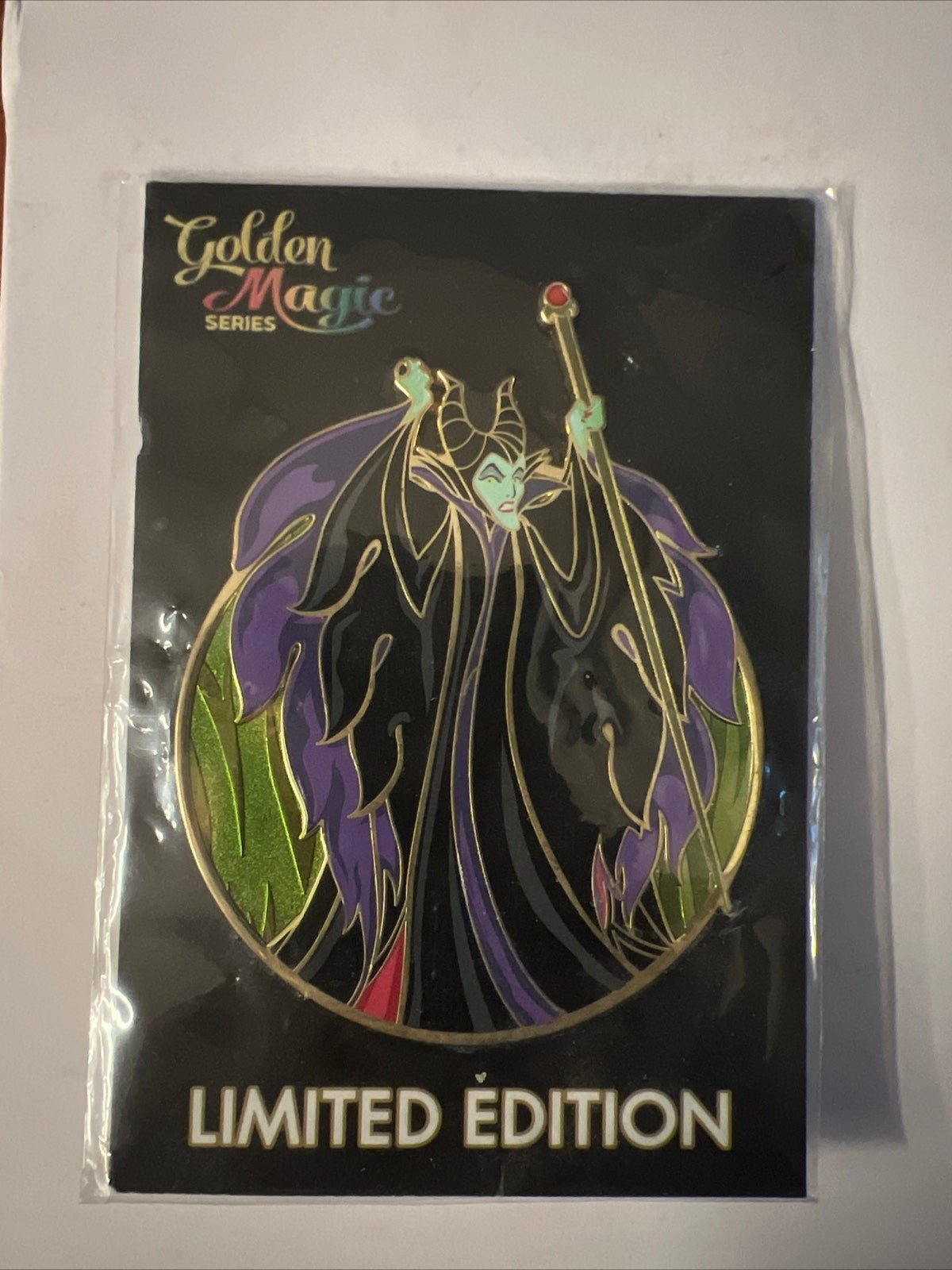 Golden Magic Series Limited Edition Maleficent Pin With Authenticity Certificate