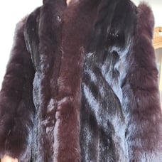 Fur Coat - full length fox and mink MED to LG