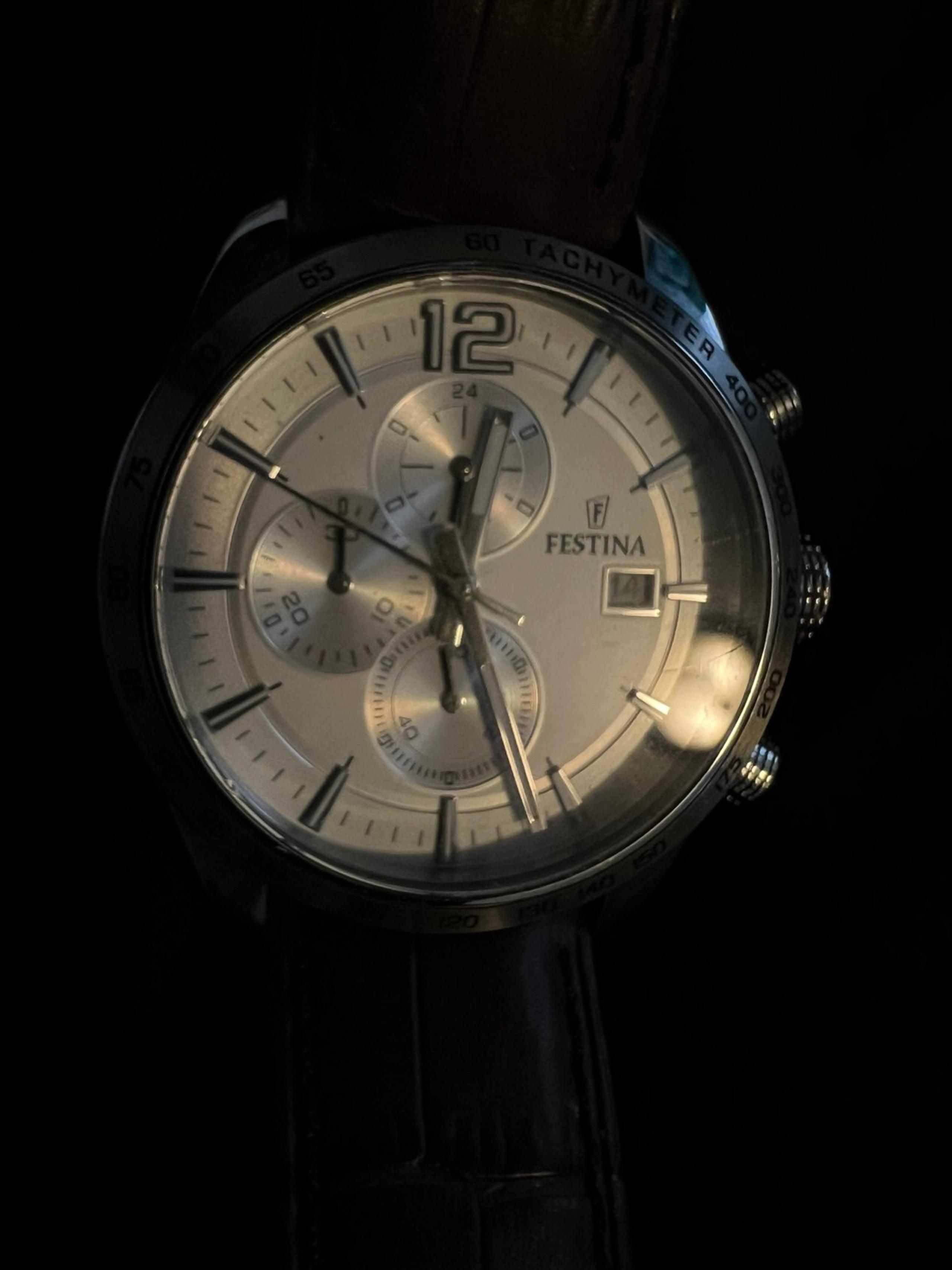 FESTINA Men Analog Quartz Casual Watch Classic Dress Waterproof Chronograph 44mm