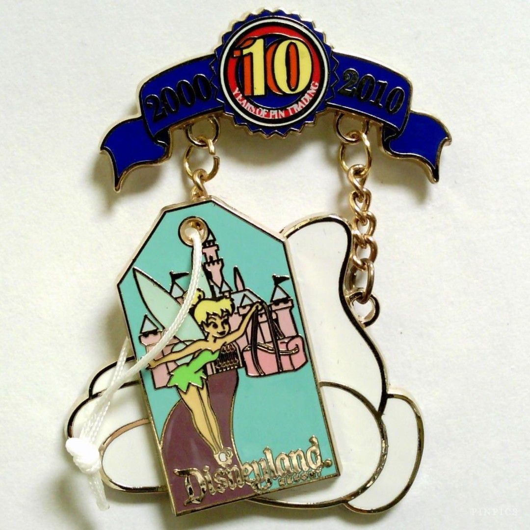Disney Pin 78260 DLR 10th Anniversary Decade Tinker Bell Luggage Tag LE 1000