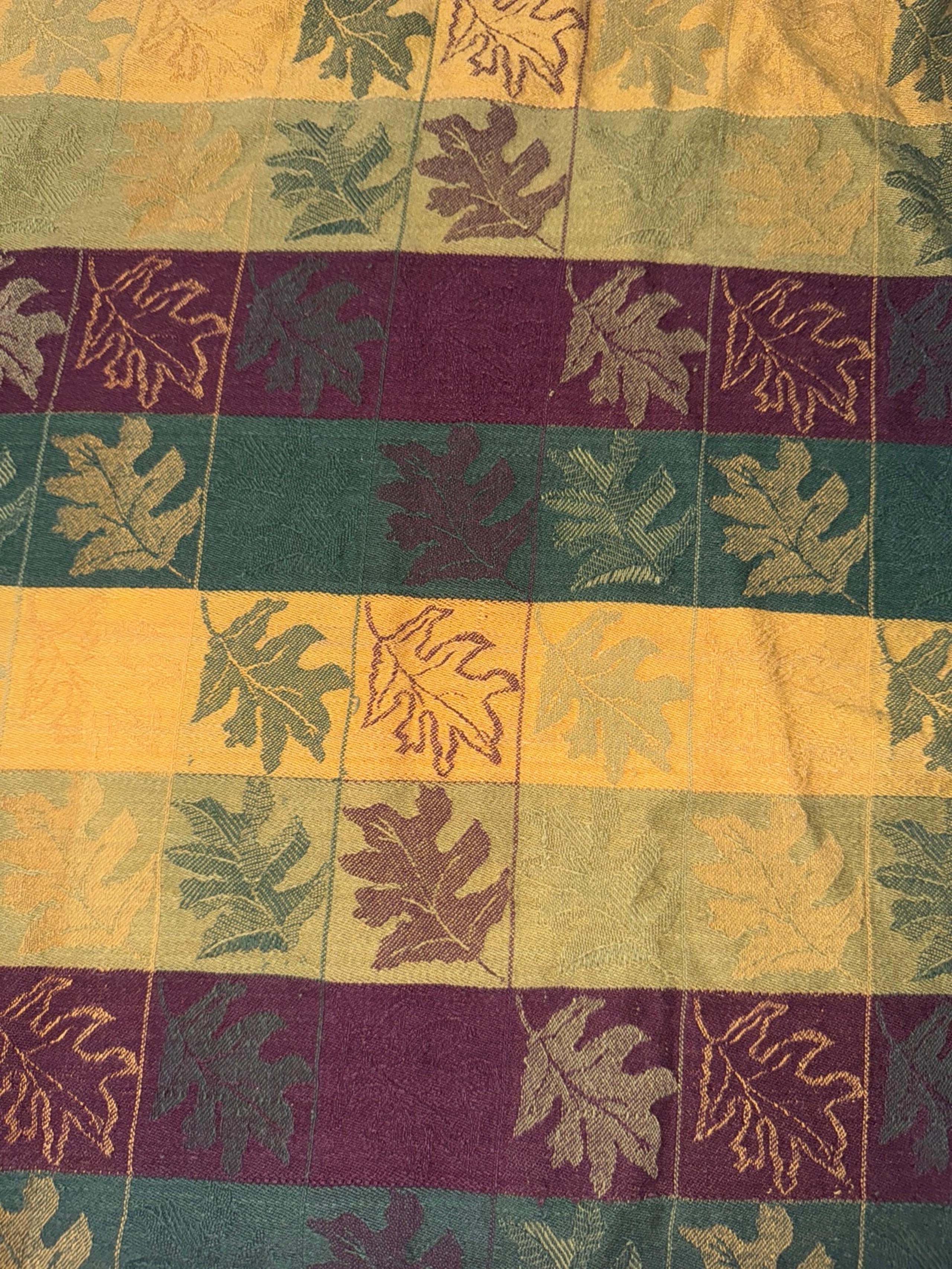 vintage fall leaves tablecloth