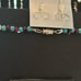 Hearts of turquoise & silver beads with bird fetish earrings