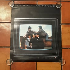 1981 THE ROLLING STONES Promo Poster MICK JAGGER KEITH RICHARDS 24 X 28 Rare