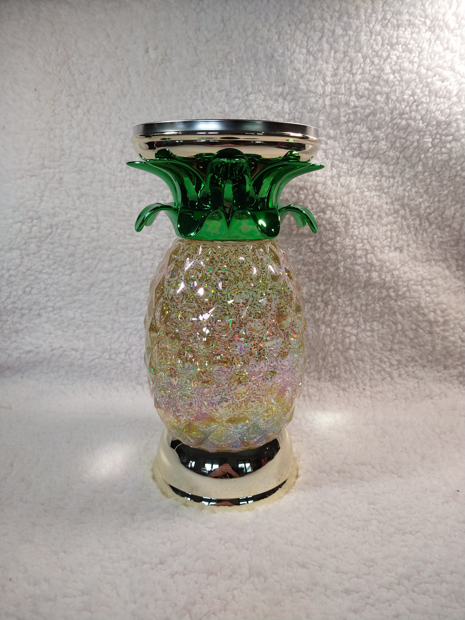 Bath & Body Works - Shimmer Pineapple Water Globe Candle Pedestal - NEW
