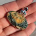 12g Ocean Jasper (Rough) & Garnet 925 Pendant
