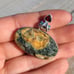 12g Ocean Jasper (Rough) & Garnet 925 Pendant