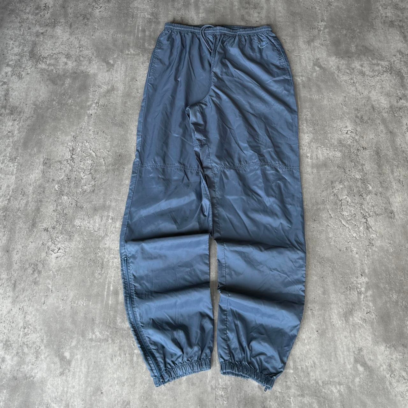 Vintage Y2K Nike Tonal Blue Embroidered Essential Grunge Opium Sweatpants