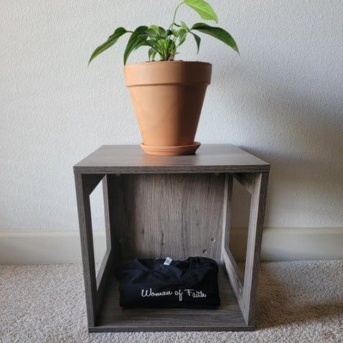 Open Cube End Table Side Table Or Night Stand Rustic Farmhouse