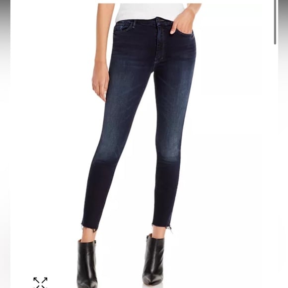 MOTHER The Looker High-Rise Ankle Fray Skinny Jeans in Last Call Size 26