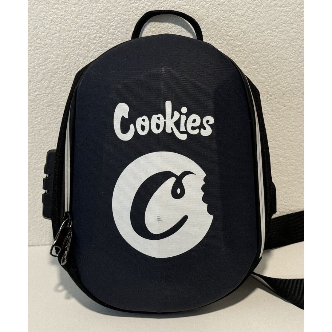 COOKIES SF Small Black Smell Proof Over The Shoulder Sling Backpack Blue 11”x8”