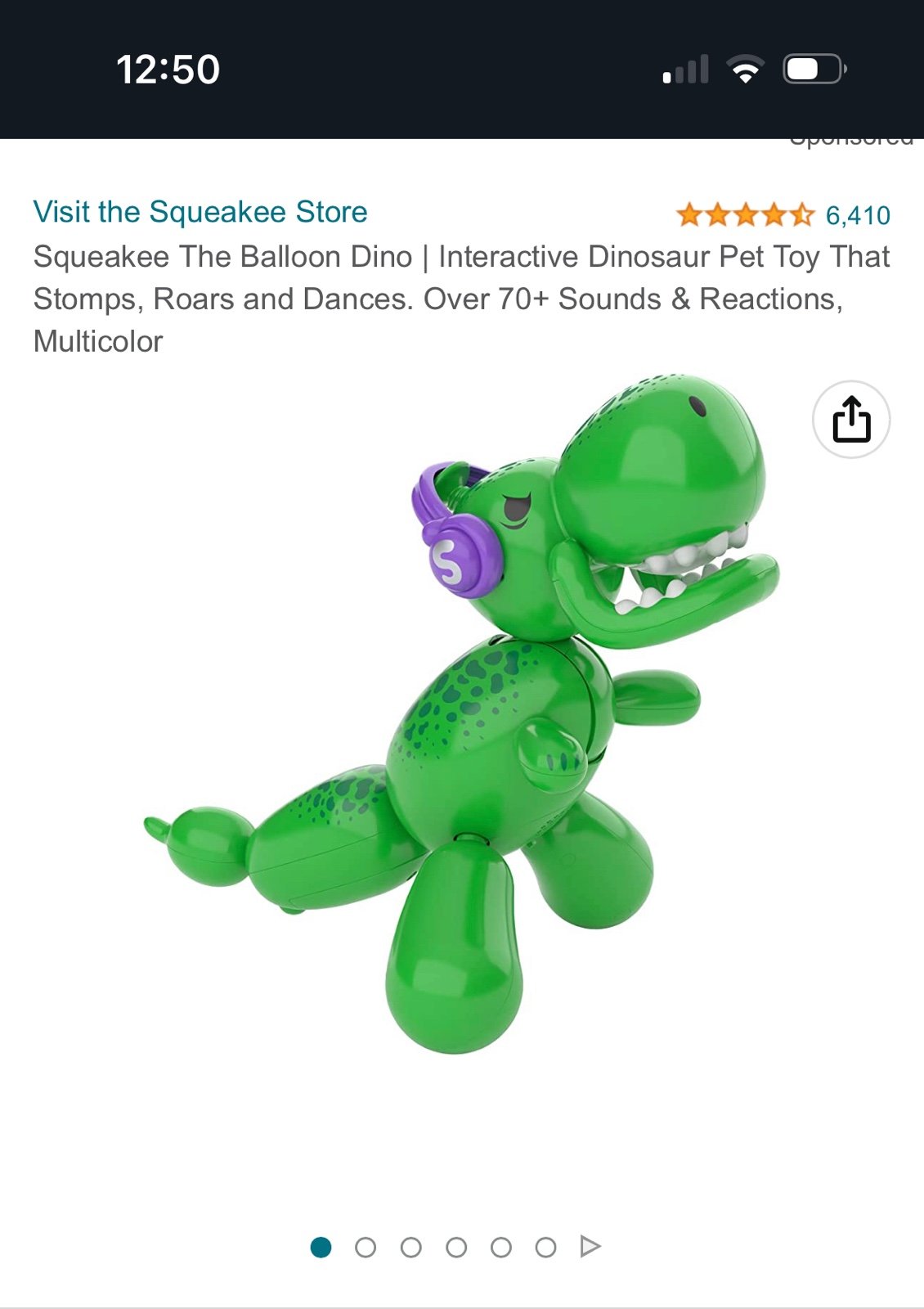 Squeakee The Balloon Dino | Interactive Dinosaur Pet Toy That Stomps, Roars and