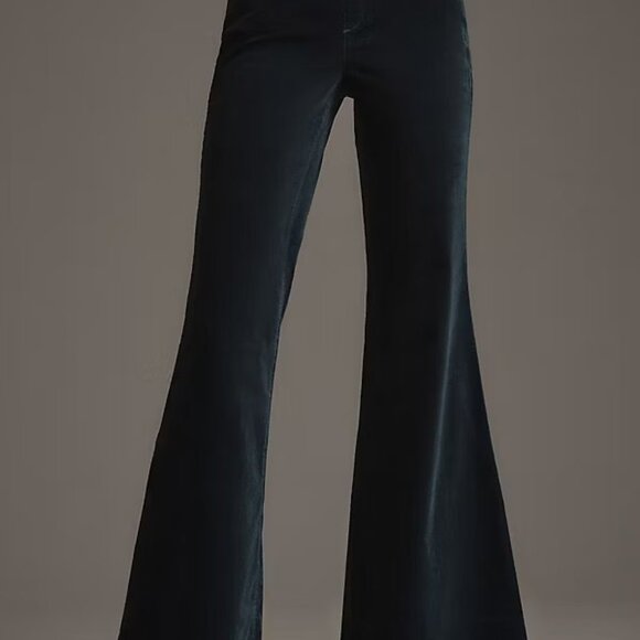 anthropologie Pilcro Velvet Pull-On Mid-Rise Retro Flare Jeans 31 new with tag