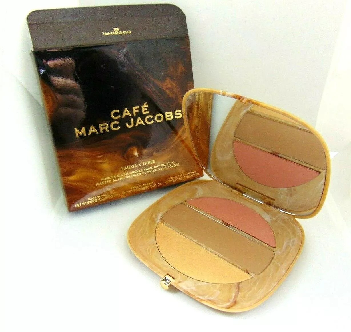 BOBBI BROWN CAFE O!MEGA X THREE Powder Blush Bronze Highlight Palette No.200