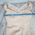 Dessy Collection Off-the-Shoulder Criss Cross Back Trumpet Gown in Cameo 4 NWT