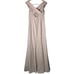 Dessy Collection Off-the-Shoulder Criss Cross Back Trumpet Gown in Cameo 4 NWT