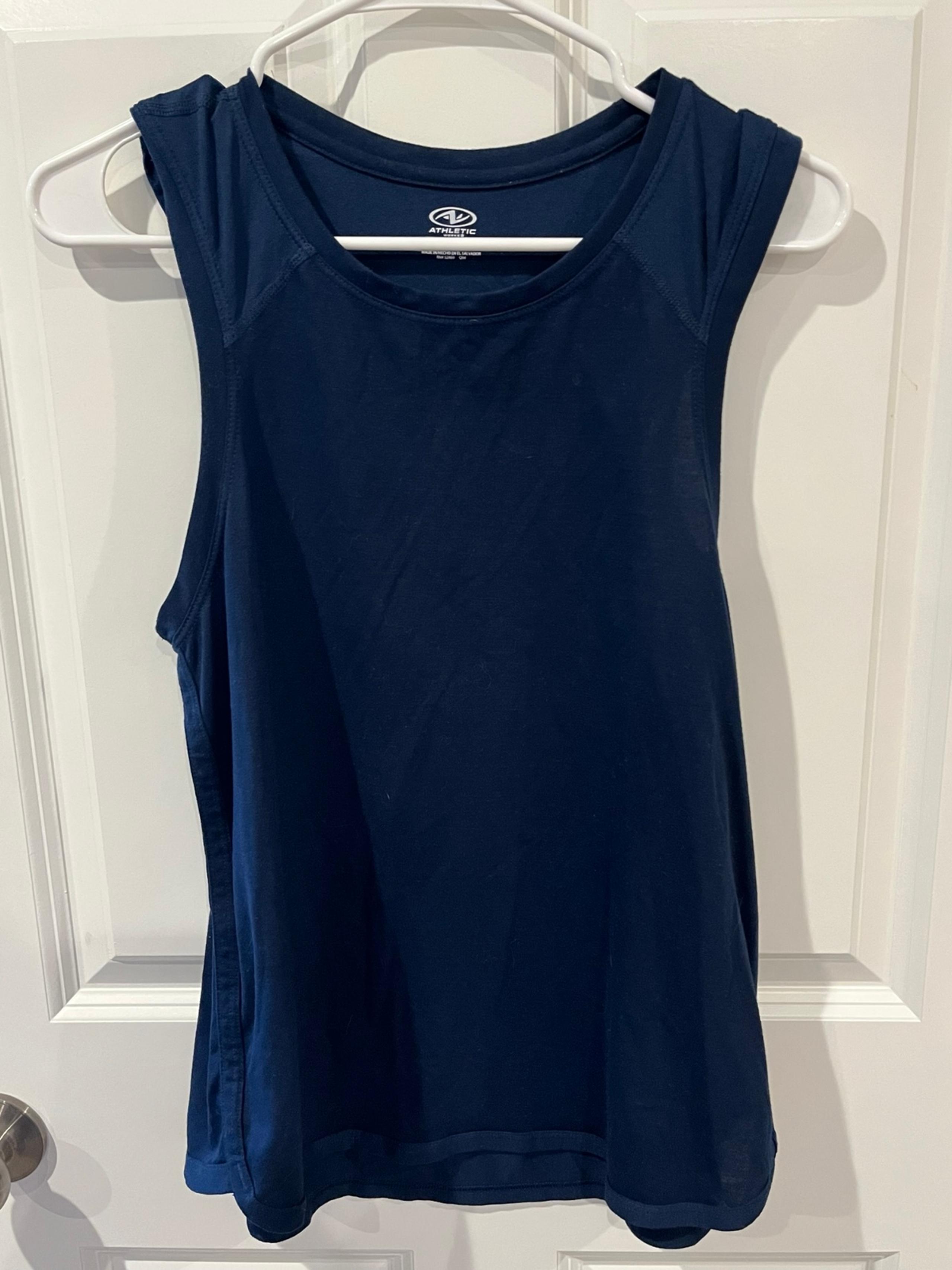 Athletic Works Navy Blue Sleeveless Workout Tank Top Size Medium