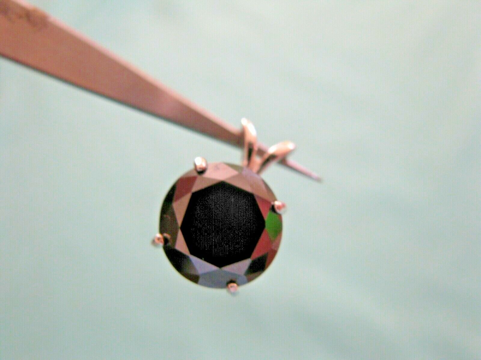 2.68ct 100% REAL NATURAL BLACK DIAMOND NECKLACE,CERTI FICATE,FREE DIAMOND TESTER