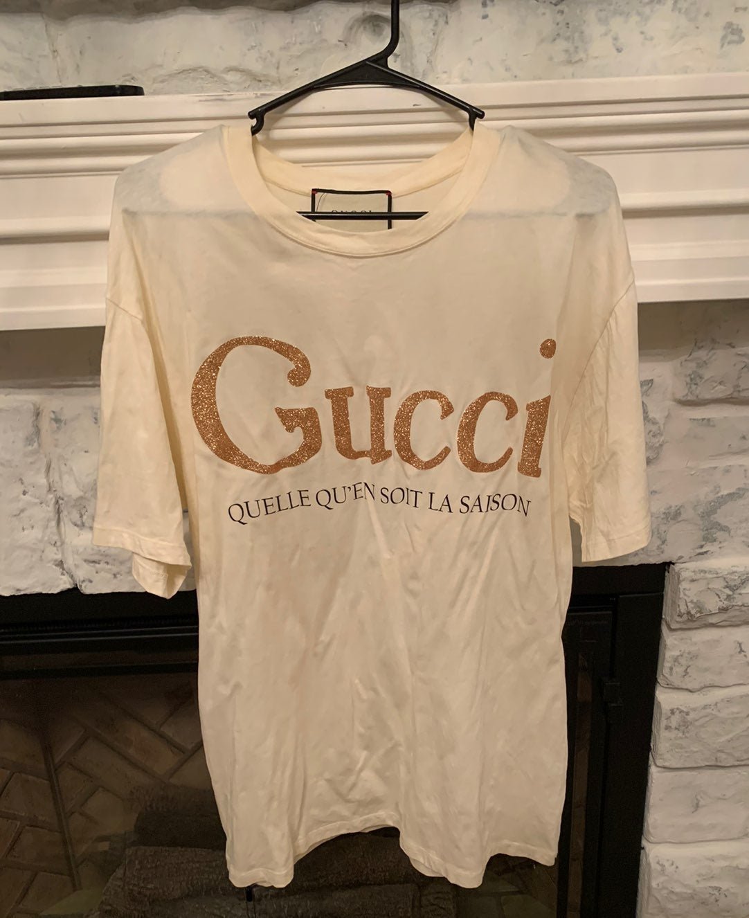Gucci glitter print Runway T-shirt L