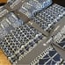 NWT West Elm Sateen Echo Organic Cotton 300 Thread Count Pattern Euro Shams Navy