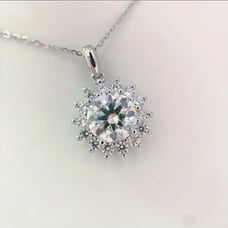 GRA Certified 5 Carat VVS1 D EXCELLENT grade Moissanite Diamond Necklace * New