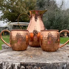 Moscow Mule Pitcher & 2 piece cup set summer Mother’s Day Father’s Day