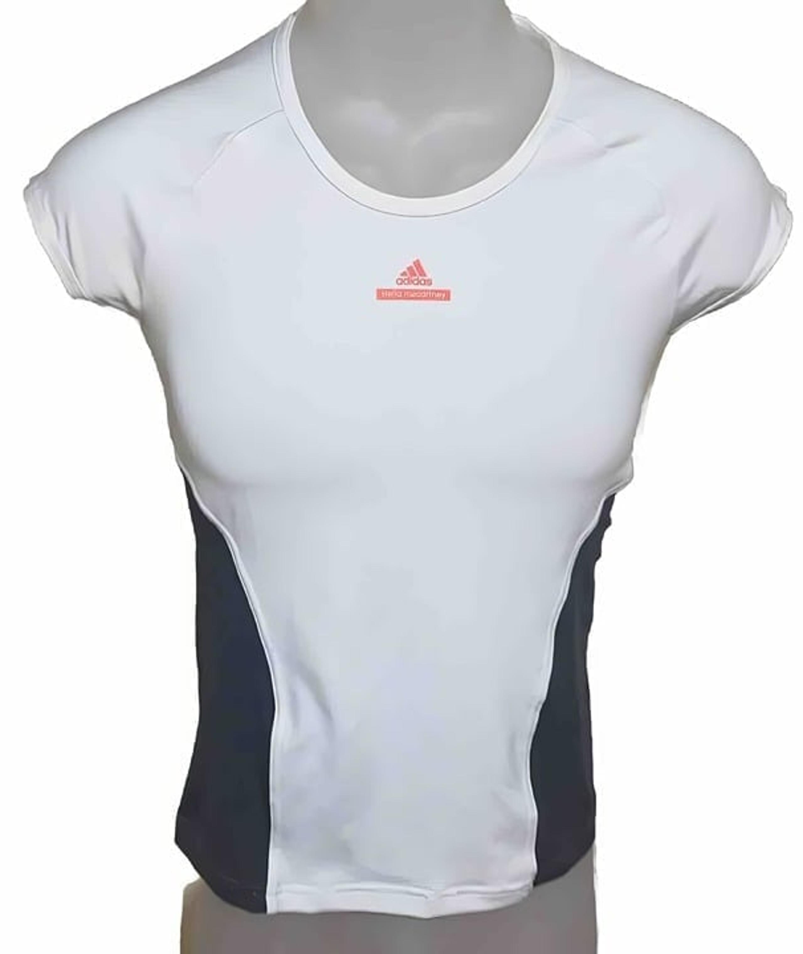Adidas by Stella McCartney White/Gray Activewear Top M