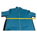 Alo Coolfit Men's Full Zip Jacket XL Long Sleeve Blue With Navy Trim Grey NWT