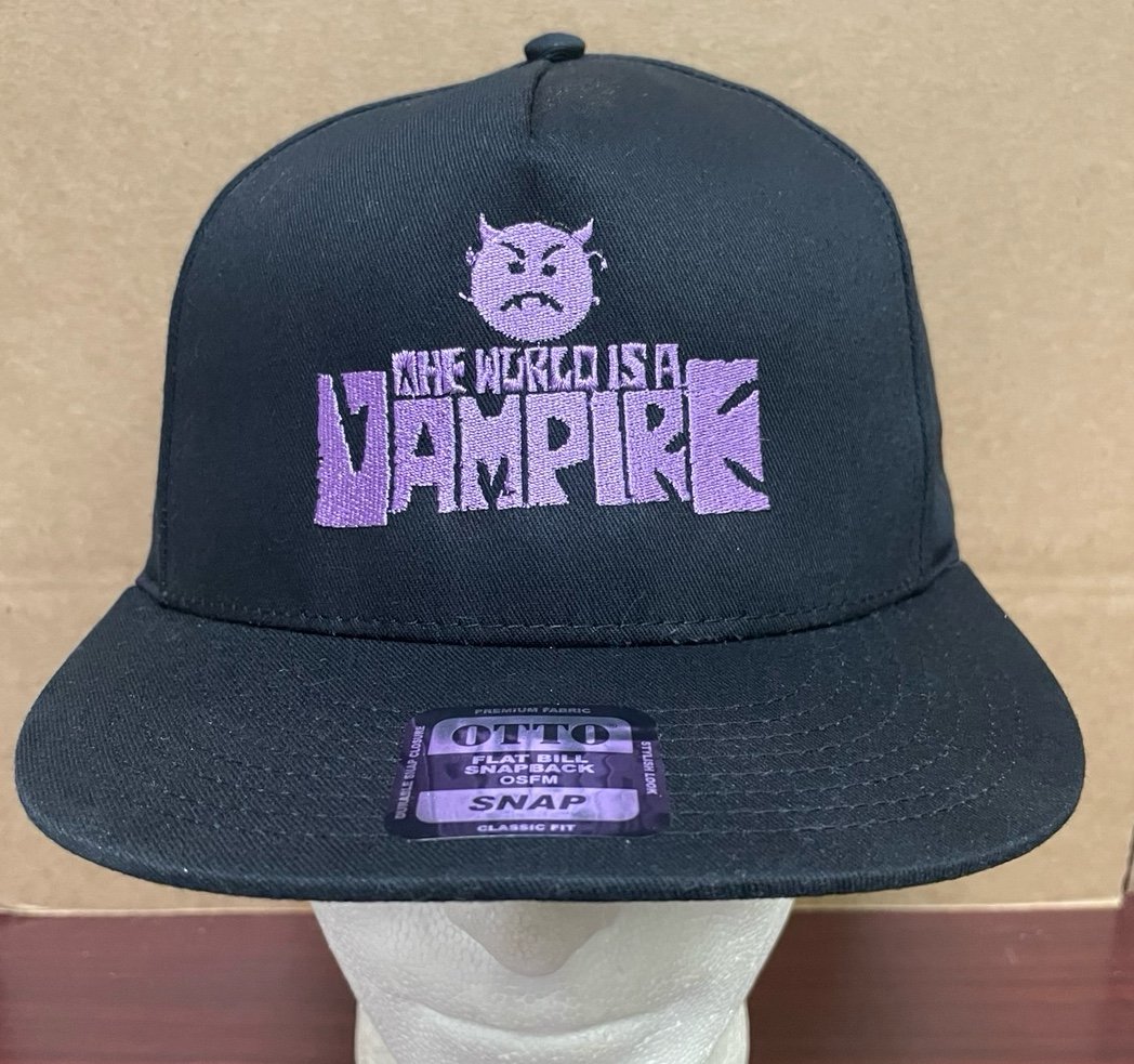 Smashing Pumpkins Hat World is a vampire Concert trucker cap Snapback Purple