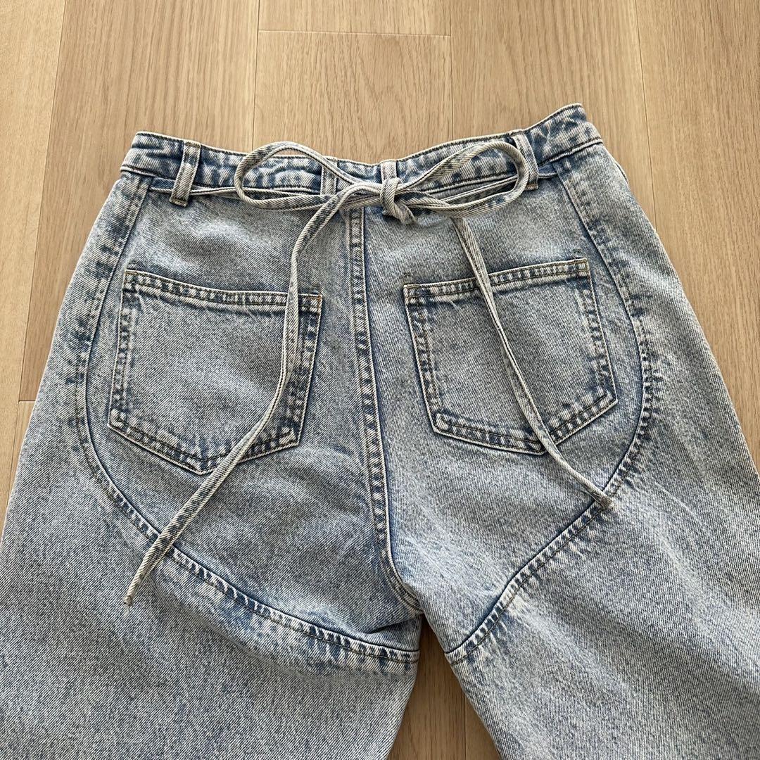 ANDMARY】Ribbon hip denim