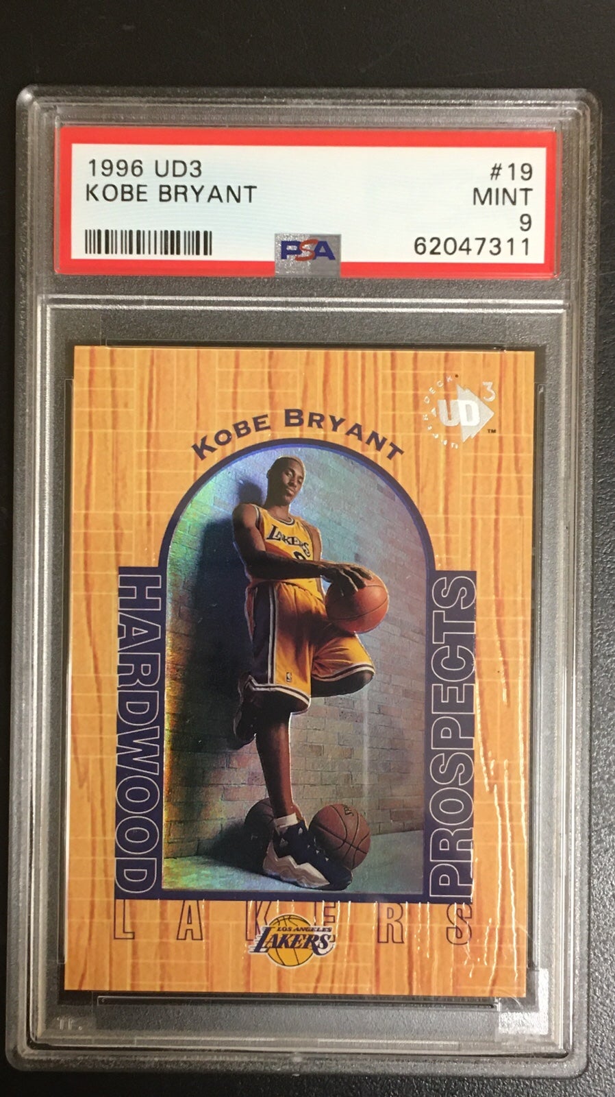 1996-97 UD3 Hardwood Prospects #19 KOBE BRYANT ROOKIE PSA 9 MAMBA HOF!