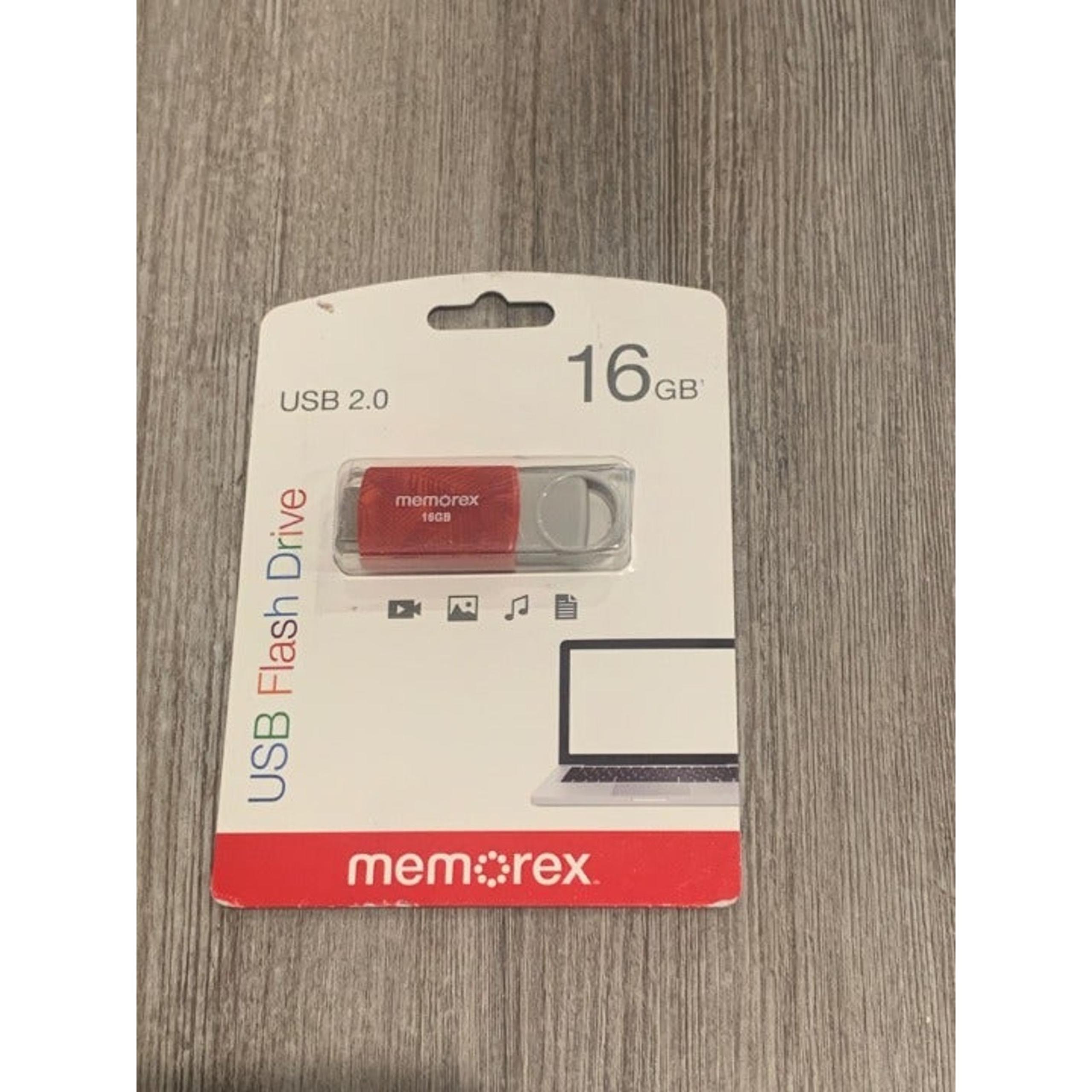 Memorex 16GB Flash Drive USB 2.0 - Red