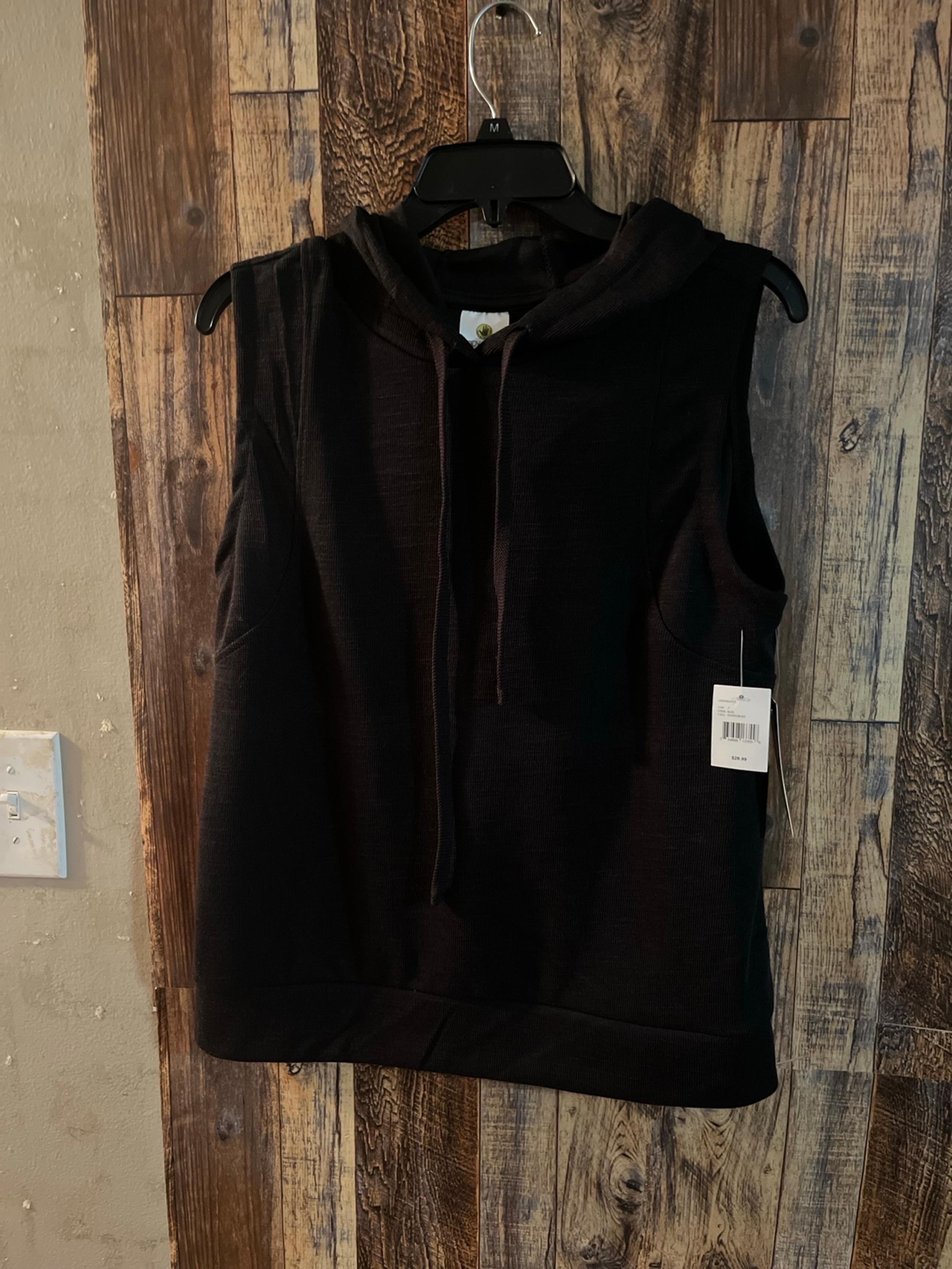 NWT Body Glove women's Sleeveless Black Hoodie Top