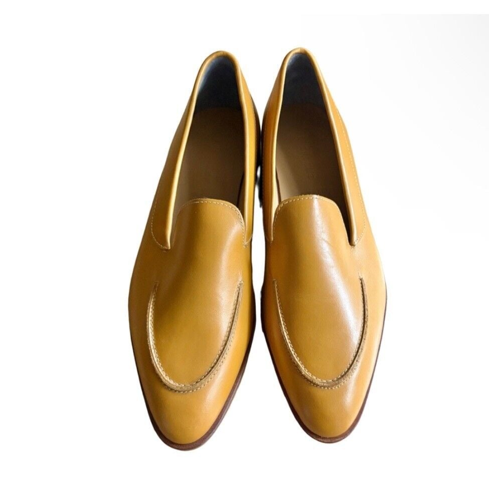 168 NWOB EVERLANE Modern Loafer Italian Leather Honey Yellow Shoes WOMEN'S 10.5