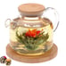 Glass Teapot with Bamboo Lid (40oz/1200ml) + Loose Leaf Tea Filter Spout