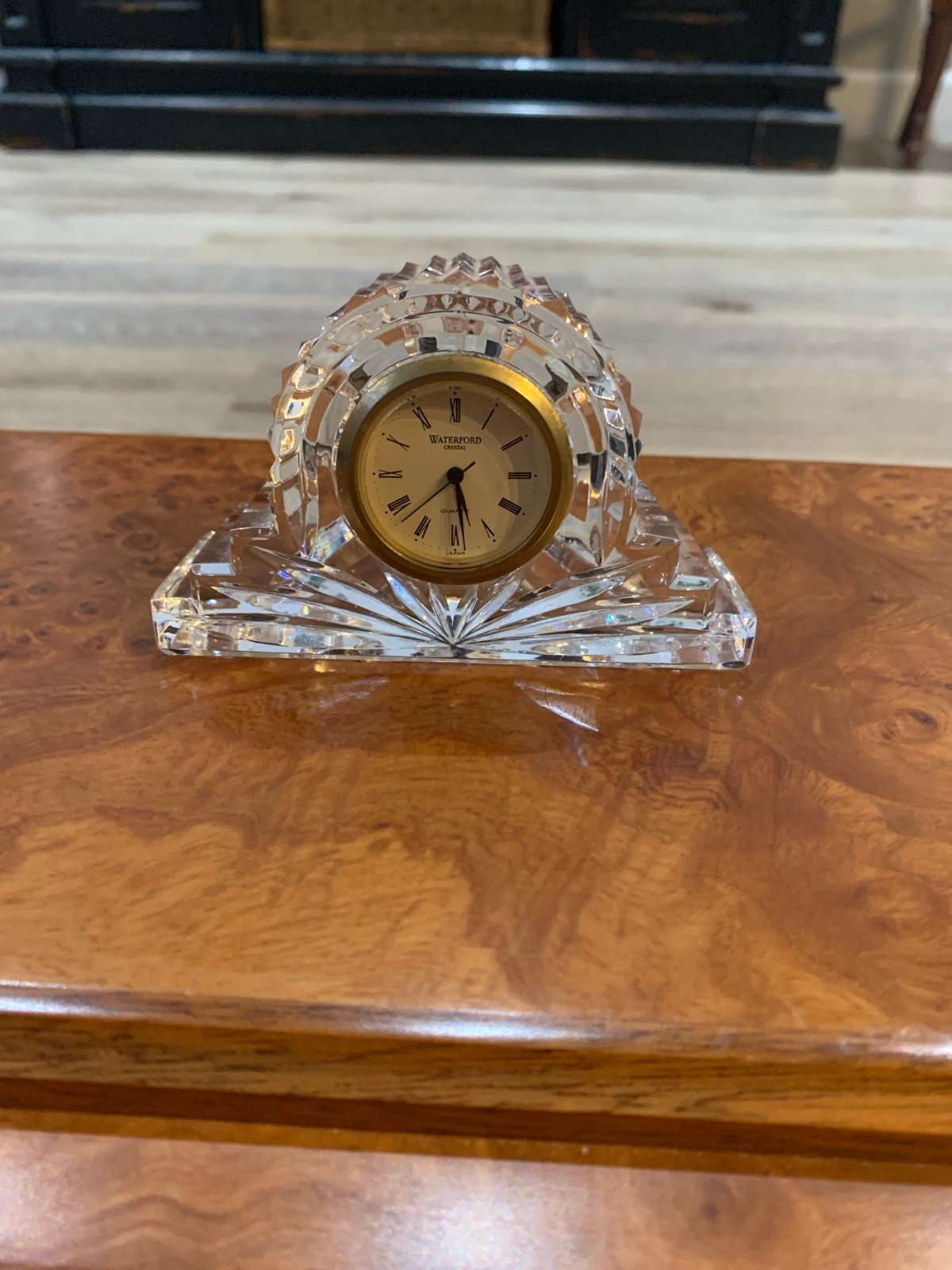 waterford crystal desk clock