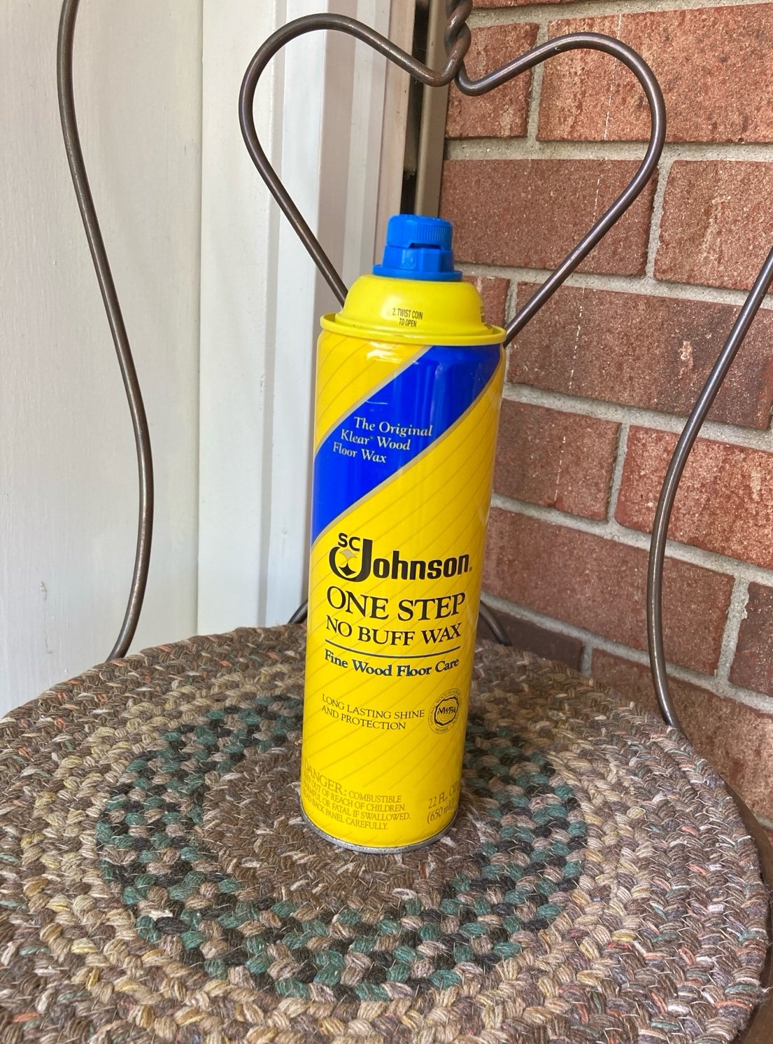 SC Johnson One Step No Buff Wax Fine Wood Floor Care 1988 Discontinued
