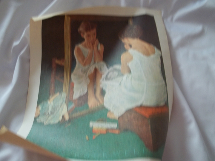 Norman Rockwell print Girl at the Mirror - March 6, 1954