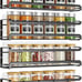 Spice Rack wall mounted 4 Pack, Space-Saving Spice Organizer for Spice Jars